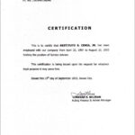 10 Certificates Of Employment Samples | Business Letter in Sample Certificate Employment Template