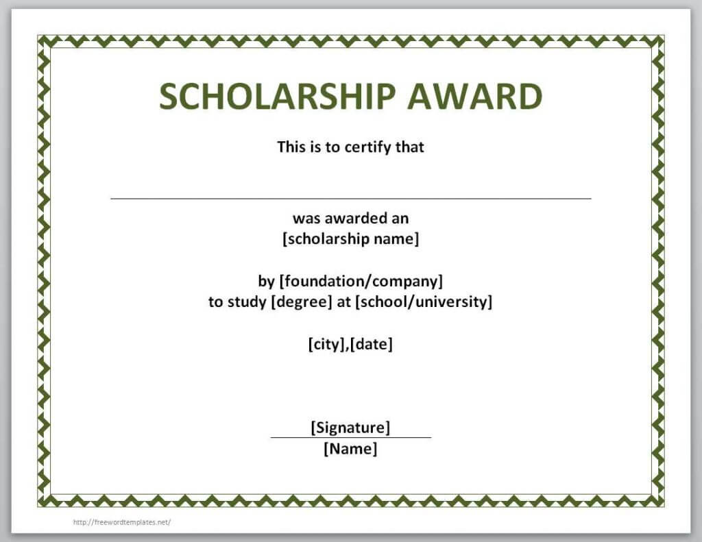 10+ Scholarship Award Certificate Examples – Pdf, Psd, Ai With Regard To Scholarship Certificate Template