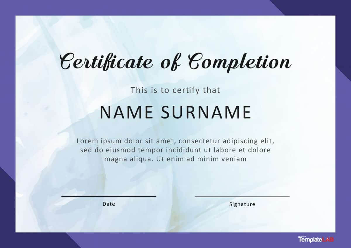 10 Template For A Certificate Of Completion | Business Letter Intended For Ged Certificate Template