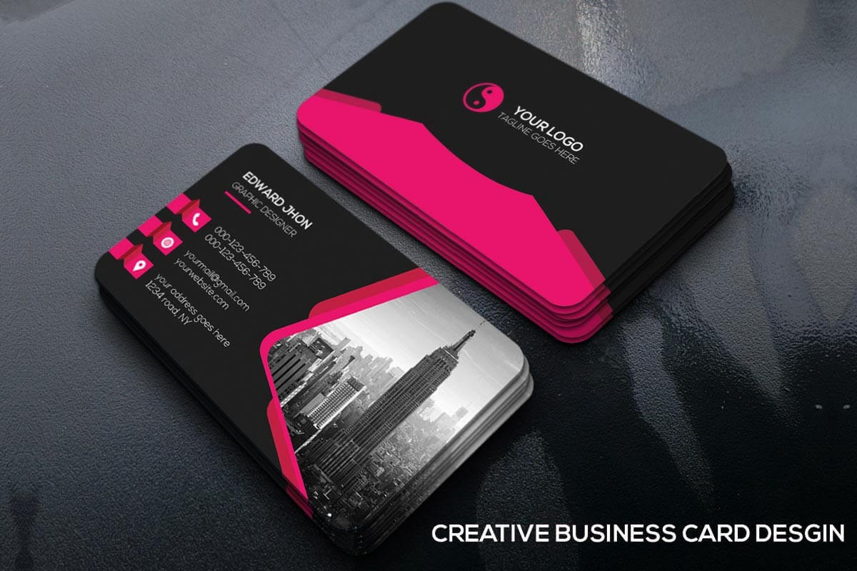 100 + Free Business Cards Templates Psd For 2019 – Syed Throughout Name Card Template Psd Free Download