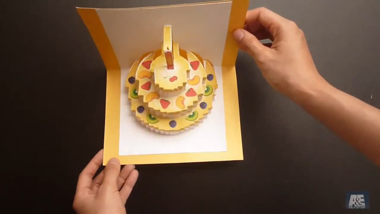 100+ [ Kirigami Birthday Card Template ] | Birthday Cake For Happy Birthday Pop Up Card Free Template