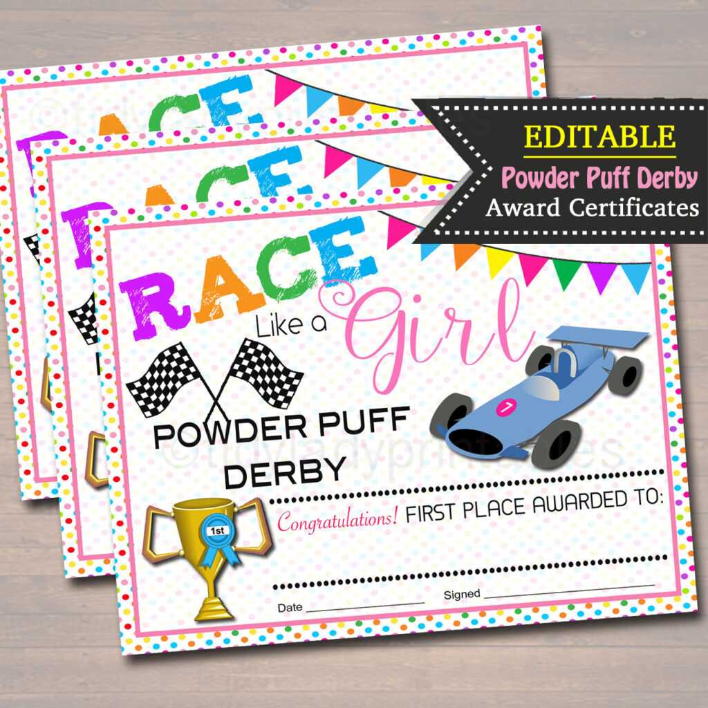 Pinewood Derby Certificate Template Sample Professional Templates