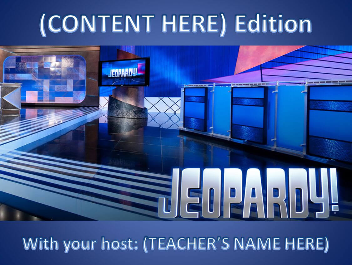 11 Best Free Jeopardy Templates For The Classroom Pertaining To Jeopardy Powerpoint Template With Sound