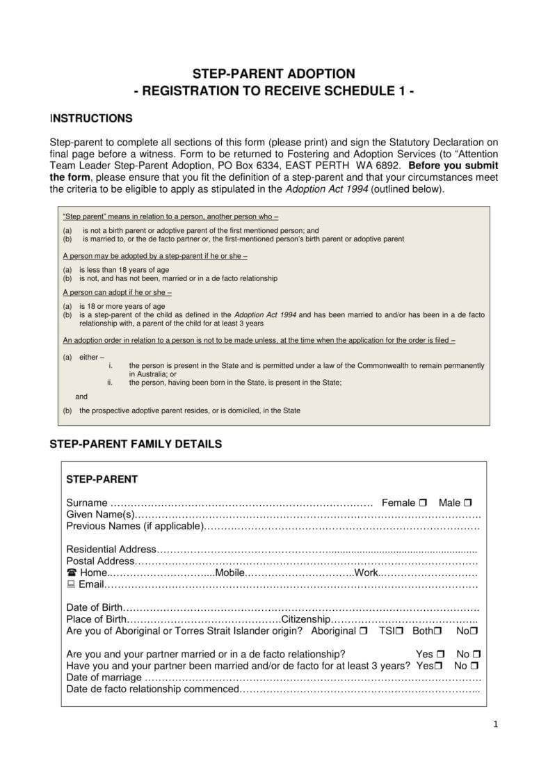 12+ Adoption Paper Templates – Pdf | Free & Premium Templates Inside Child Adoption Certificate Template