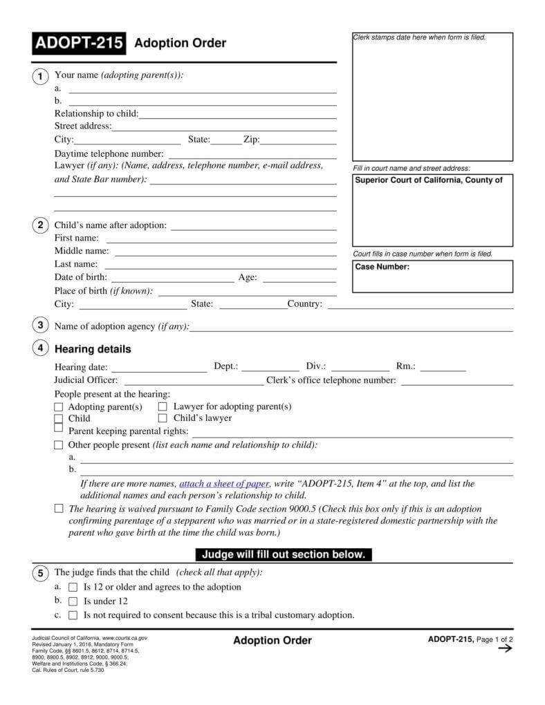 12+ Adoption Paper Templates – Pdf | Free & Premium Templates Pertaining To Child Adoption Certificate Template