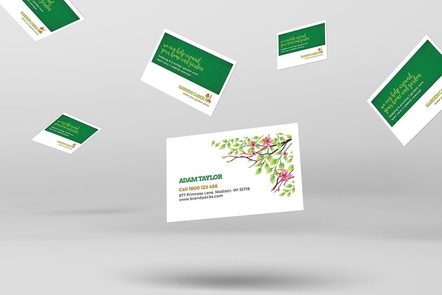 12+ Business Card Designs For Landscapers | Design Trends Within Gardening Business Cards Templates