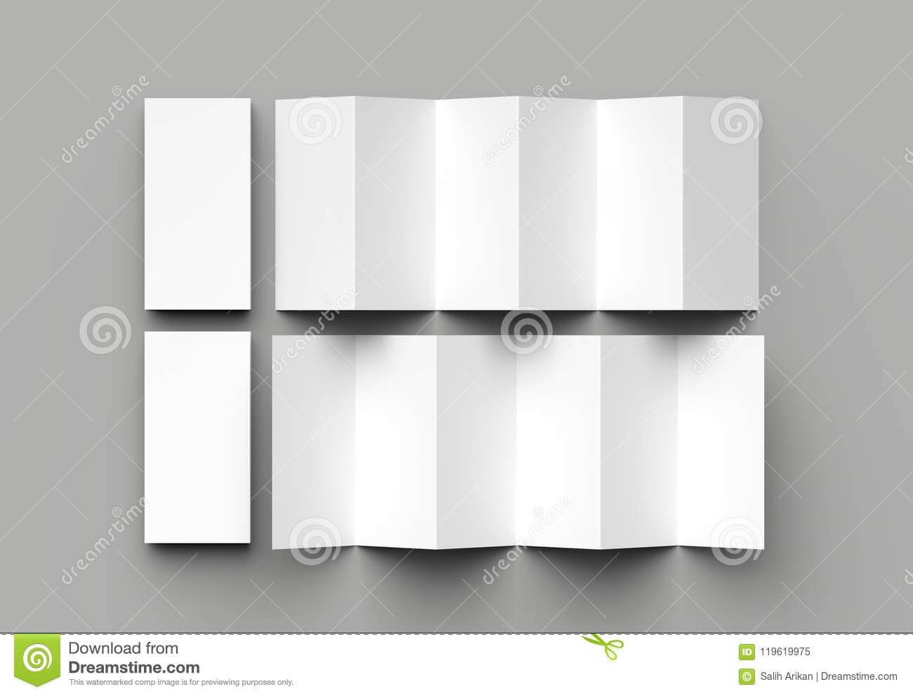 12 Page Leaflet, 6 Panel Accordion Fold - Z Fold Vertical Pertaining To 12 Page Brochure Template