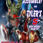12 The Best Avengers Party Invitation Template Download With Throughout Avengers Birthday Card Template