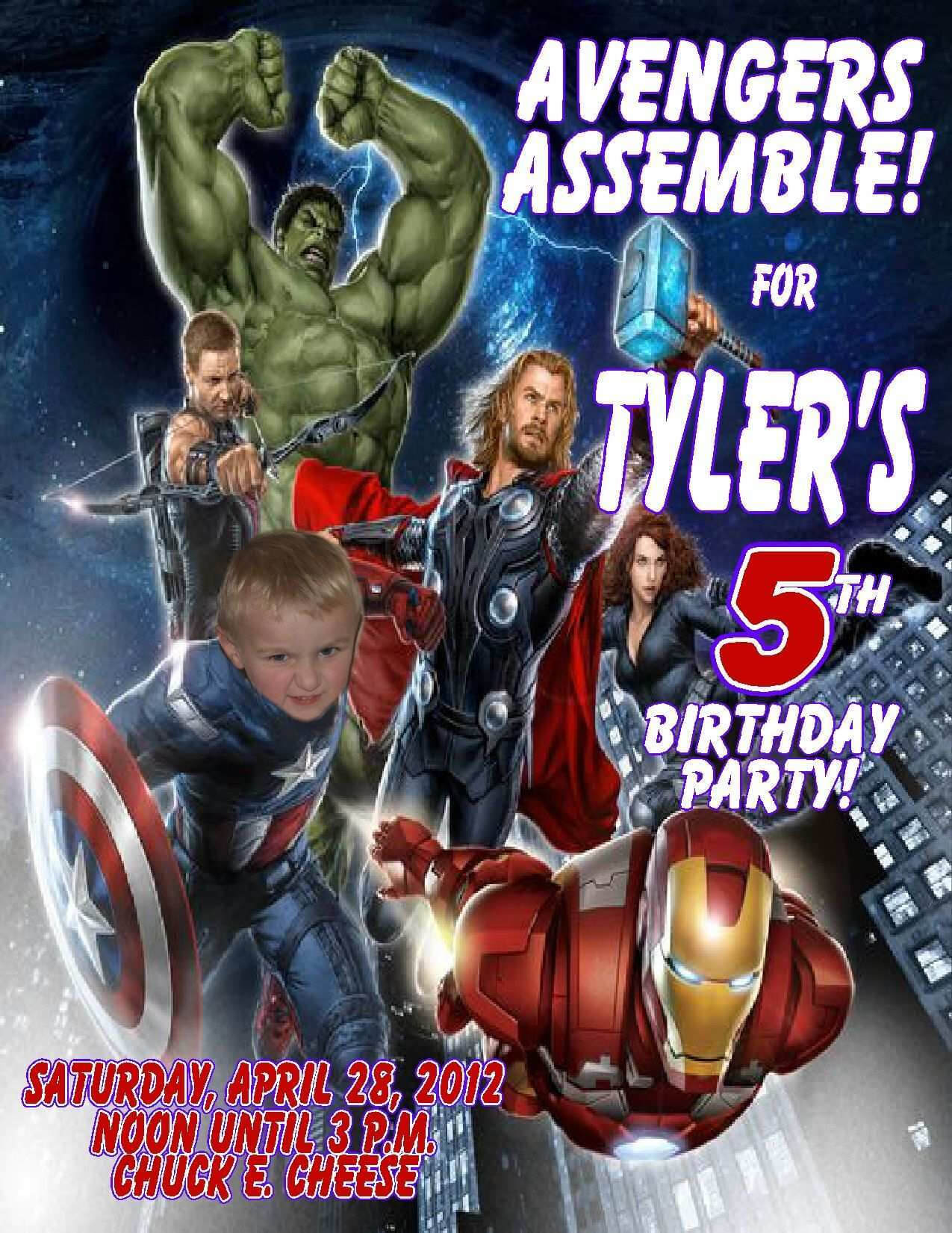 12 The Best Avengers Party Invitation Template Download With Throughout Avengers Birthday Card Template