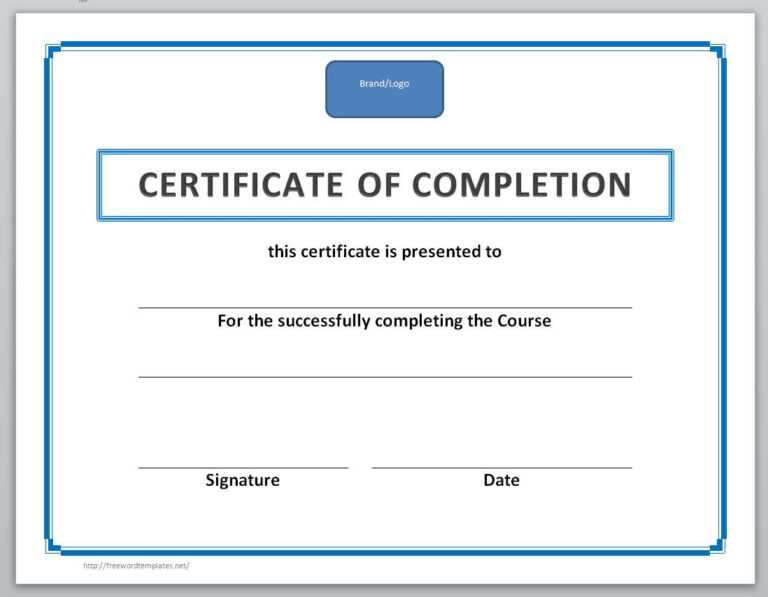 13 Free Certificate Templates For Word » Officetemplate Inside ...