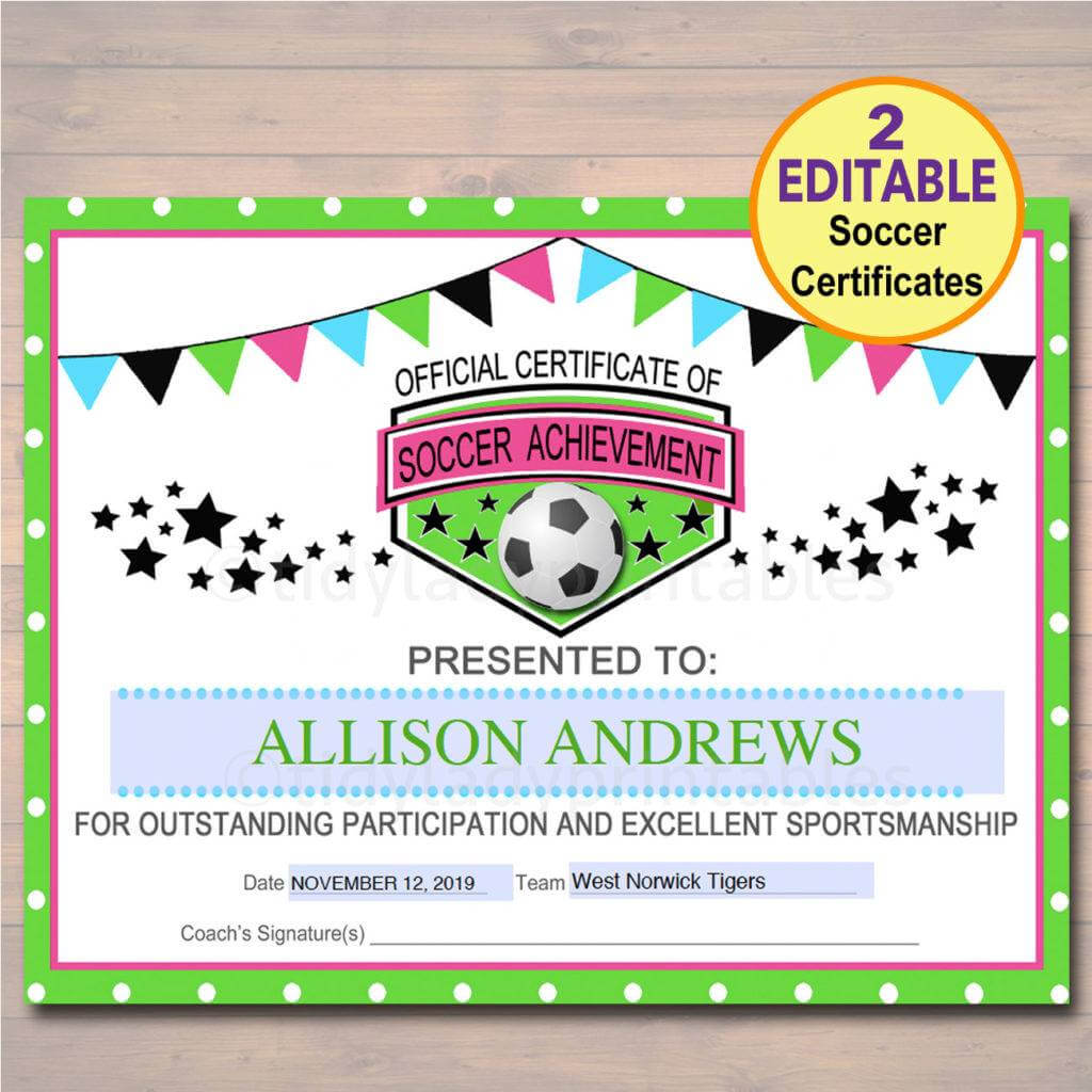 13+ Soccer Award Certificate Examples – Pdf, Psd, Ai In Soccer Award Certificate Templates Free