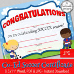 13+ Soccer Award Certificate Examples – Pdf, Psd, Ai With Soccer Certificate Templates For Word
