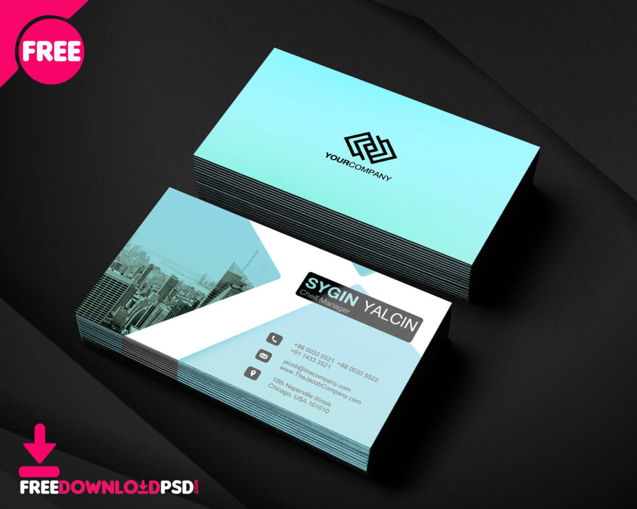 150+ Free Business Card Psd Templates Pertaining To Iphone Business Card Template