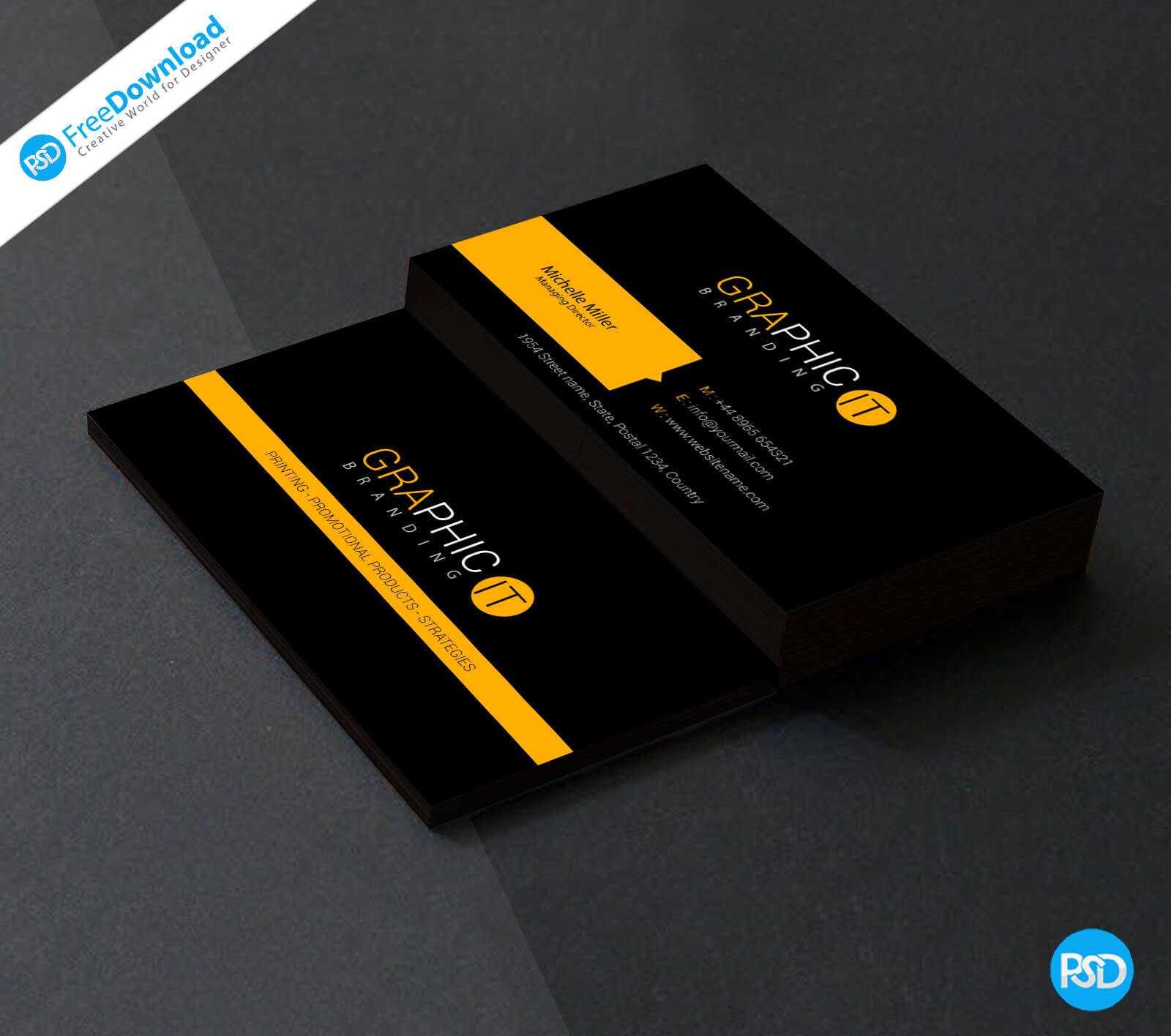 150+ Free Business Card Psd Templates Throughout Free Psd Visiting Card Templates Download