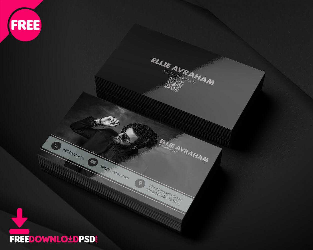 150+ Free Business Card Psd Templates With Regard To Photography Business Card Template Photoshop