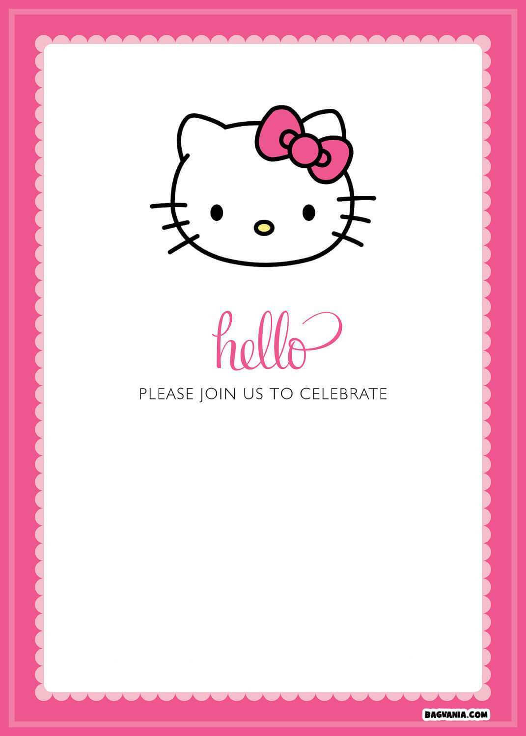 16 Creative Hello Kitty Birthday Invitation Template Free Inside Hello Kitty Birthday Card Template Free