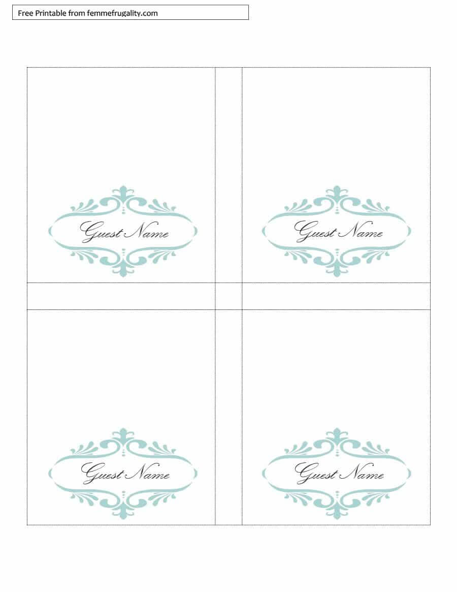 16 Printable Table Tent Templates And Cards ᐅ Templatelab Intended For Tent Name Card Template Word