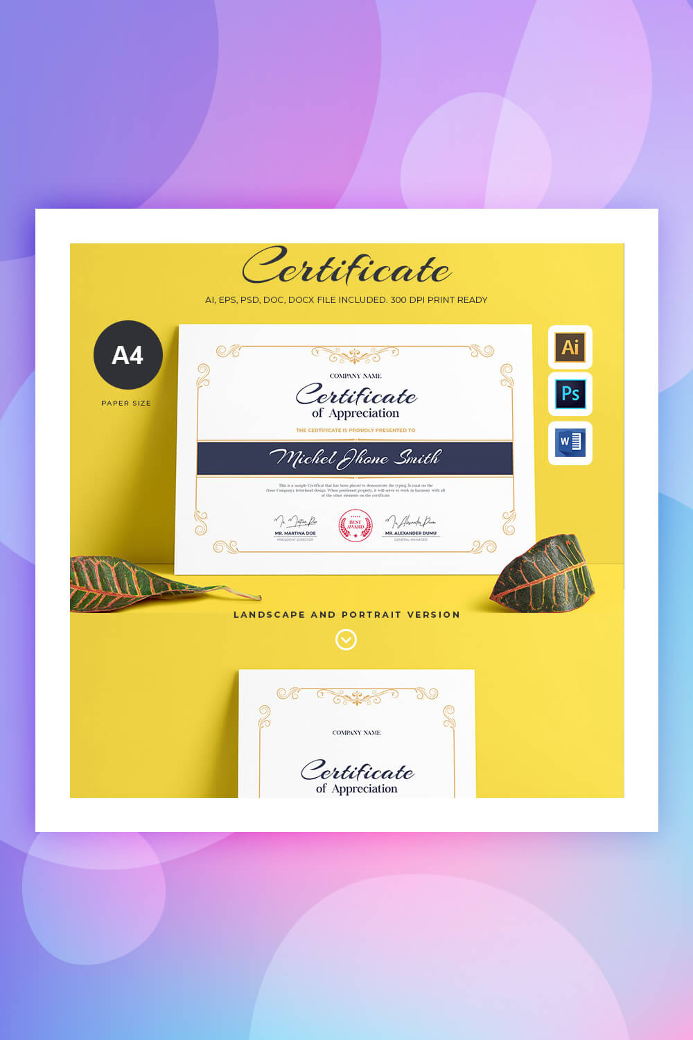 19 Attention Grabbing Certificate Templates – Colorlib Intended For Boot Camp Certificate Template