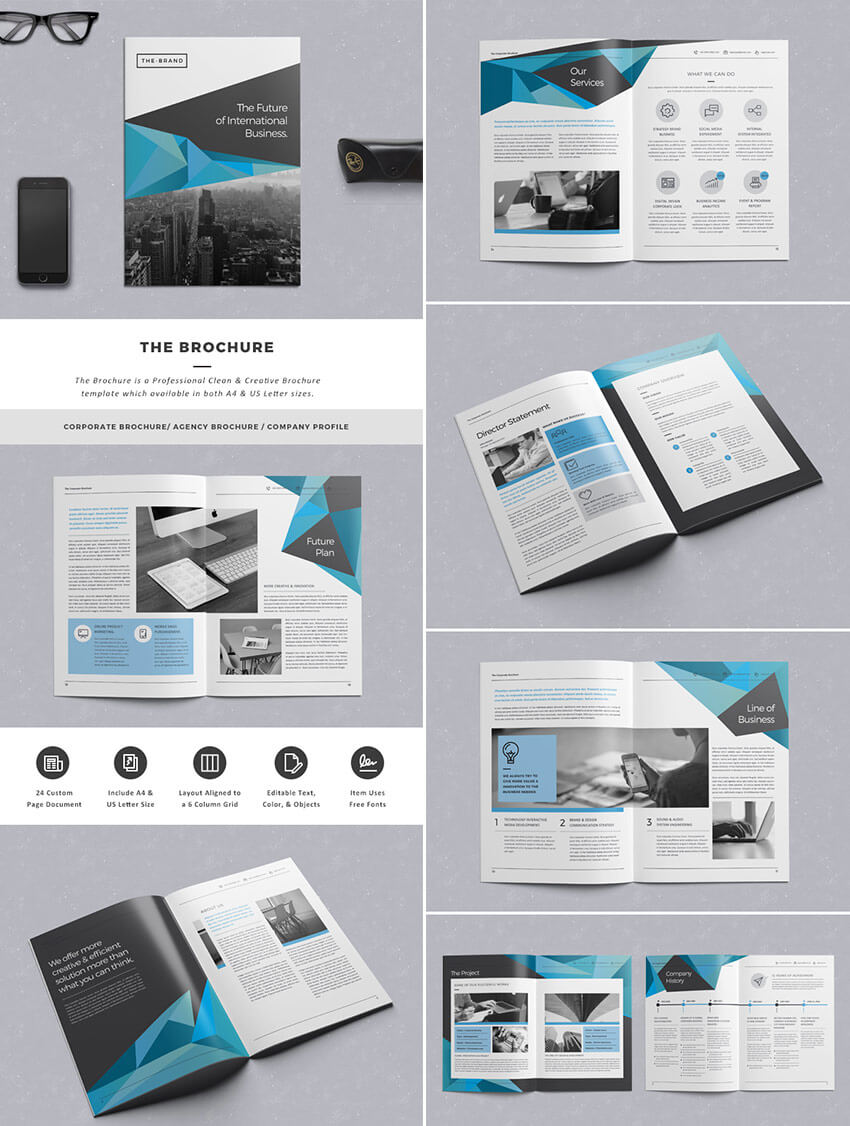 20 Кращих Шаблонів Indesign Brochure – Для Творчого Throughout Brochure Template Indesign Free Download