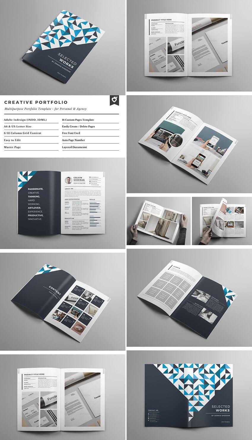 20 Кращих Шаблонів Indesign Brochure – Для Творчого With 12 Page Brochure Template
