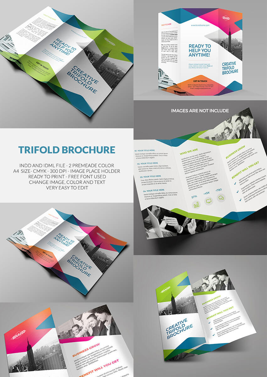 20 Лучших Шаблонов Indesign Brochure - Для Творческого Intended For Tri Fold Brochure Template Indesign Free Download