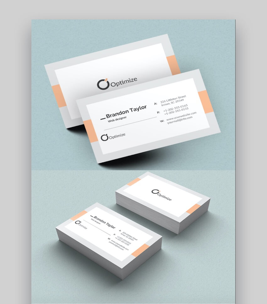 20+ Double Sided, Vertical Business Card Templates (Word, Or In 2 Sided Business Card Template Word