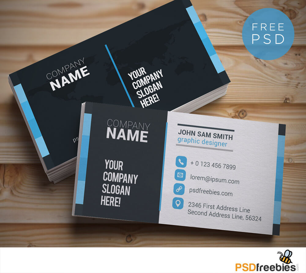 20+ Free Business Card Templates Psd – Download Psd Intended For Professional Name Card Template