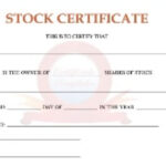 20 Free Shareholders Stock Certificate Templates – Office Throughout Shareholding Certificate Template