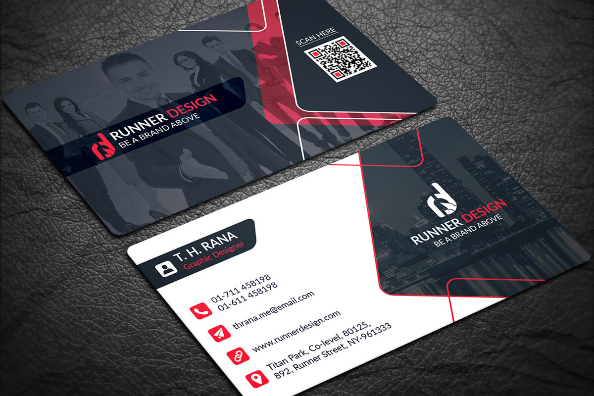 200 Free Business Cards Psd Templates - Creativetacos Inside Name Card Template Psd Free Download