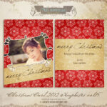 2012 Christmas Card Templates Vol.14 — 5X7 Inch Card For Free Photoshop Christmas Card Templates For Photographers