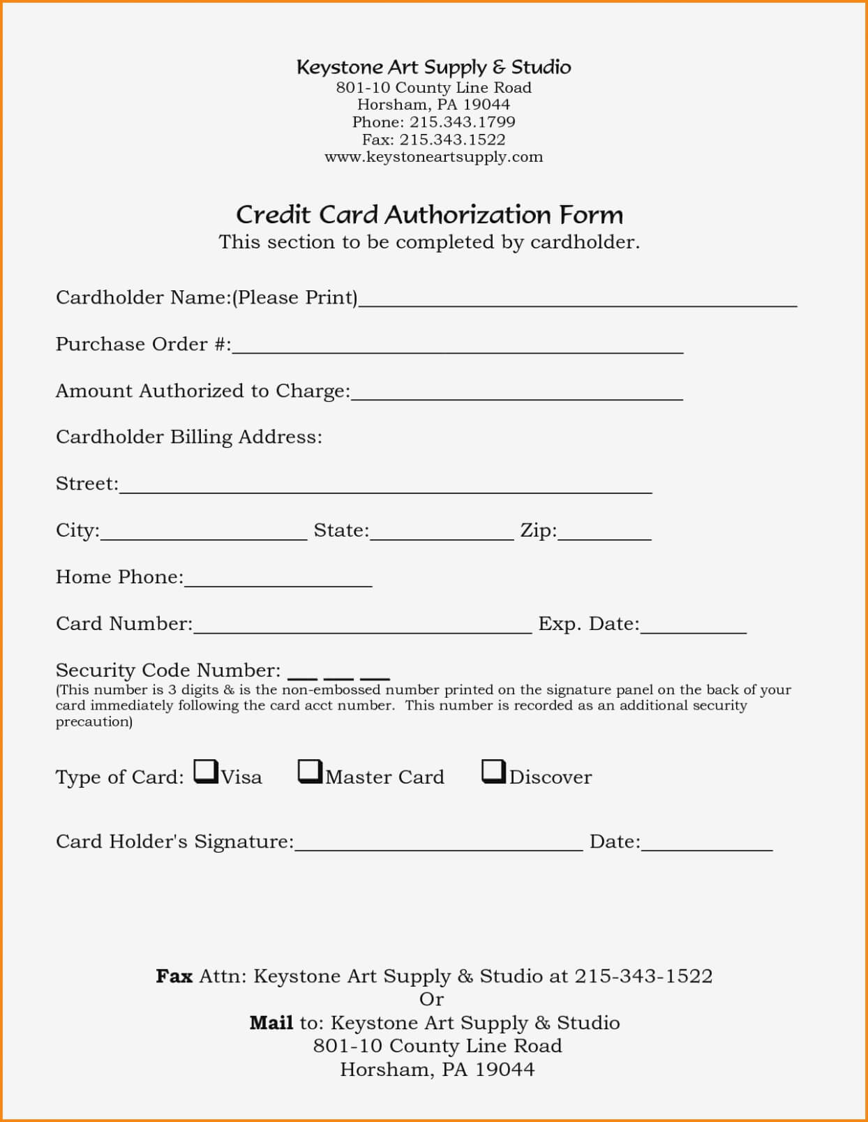 23+ Credit Card Authorization Form Template Pdf Fillable 2020!! Regarding Credit Card Billing Authorization Form Template