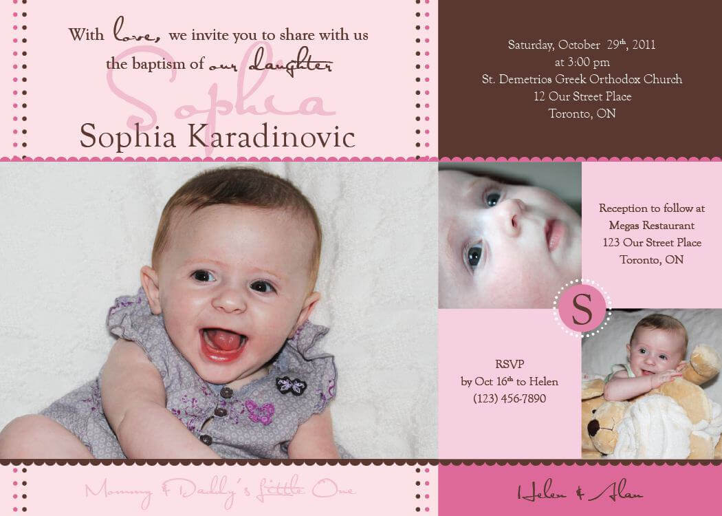 25 Awesome Baptism Layout Design Pertaining To Baptism Invitation Card Template