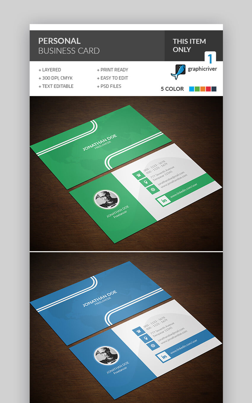 25 Best Personal Business Cards Designed For Better Throughout Networking Card Template