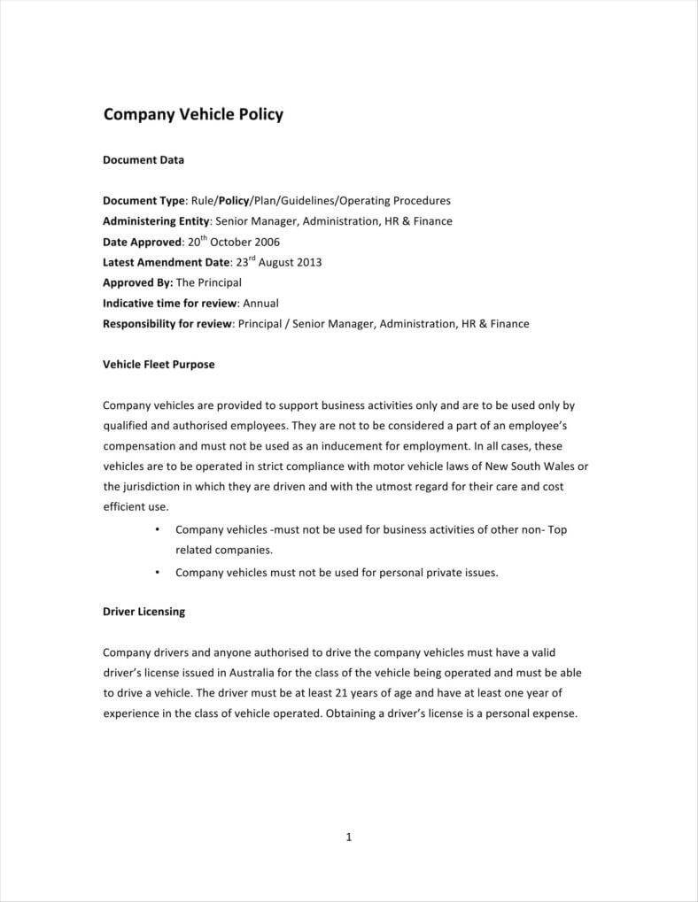 26+ Policy Template Samples – Free Pdf, Word Format Download Inside Company Credit Card Policy Template