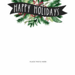 27 Free Christmas Card Template For Photos In Photoshop With Regard To Happy Holidays Card Template