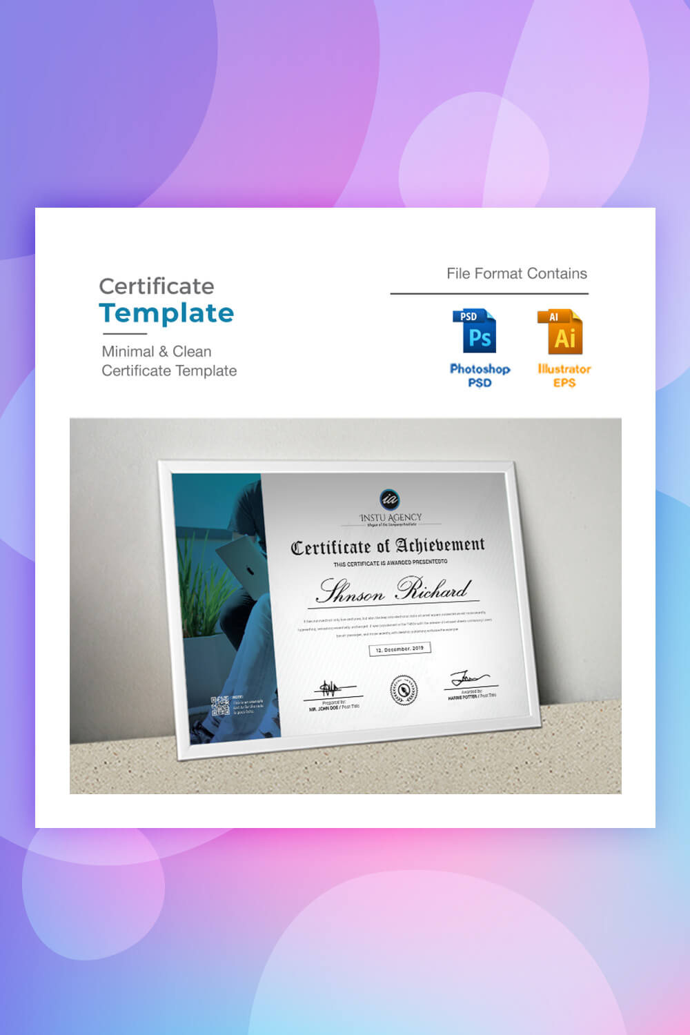 28 Attention Grabbing Certificate Templates – Colorlib With Regard To Pages Certificate Templates
