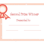 2Nd Prize Winner Certificate Powerpoint Template Designed Regarding Award Certificate Template Powerpoint