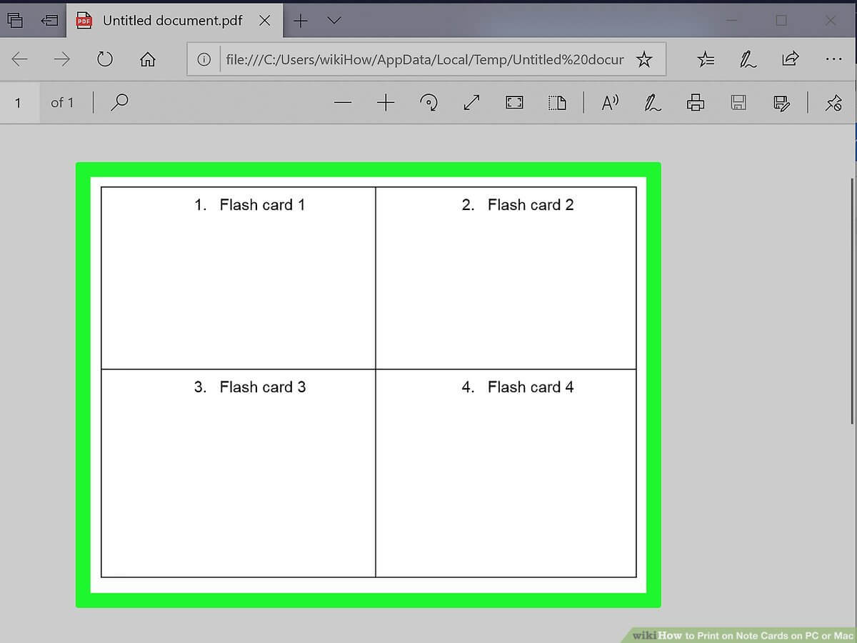 3 Ways To Print On Note Cards On Pc Or Mac – Wikihow With Regard To Google Docs Index Card Template