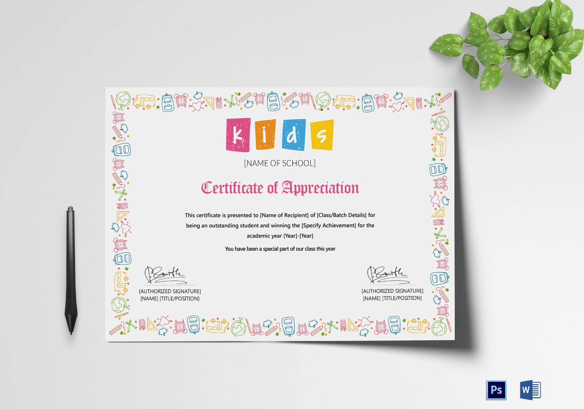 30+ Appreciation Certificate Examples – Word, Psd, Ai Within Retirement Certificate Template