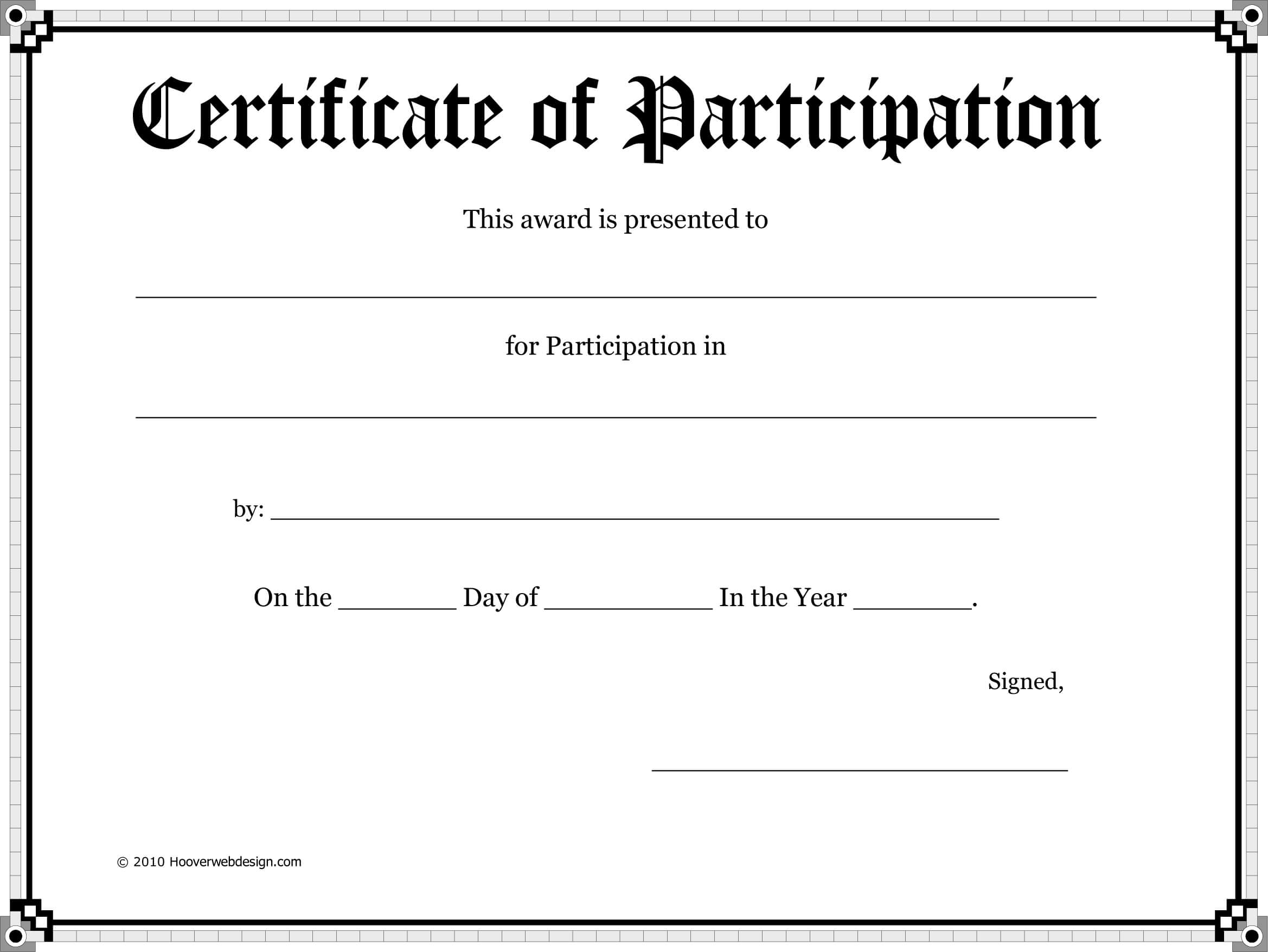 30 Certificate Template Clipart Participation Certificate Throughout Superlative Certificate Template