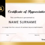 30 Free Certificate Of Appreciation Templates And Letters for Certificate Of Appreciation Template Doc