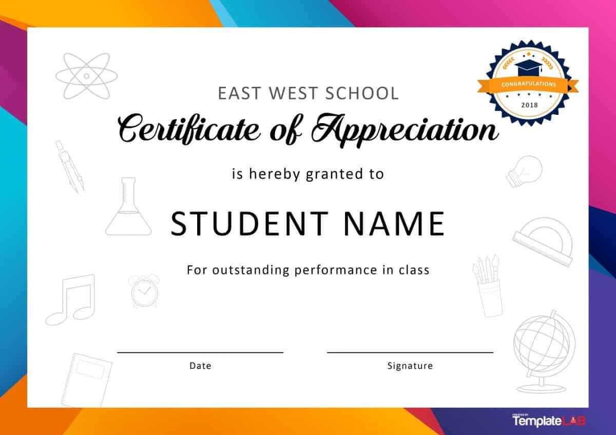 30 Free Certificate Of Appreciation Templates And Letters For Pageant Certificate Template