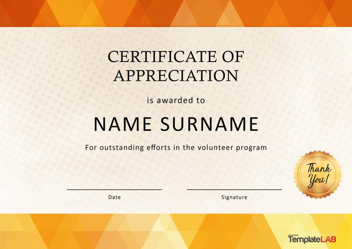 30 Free Certificate Of Appreciation Templates And Letters Regarding Good Job Certificate Template