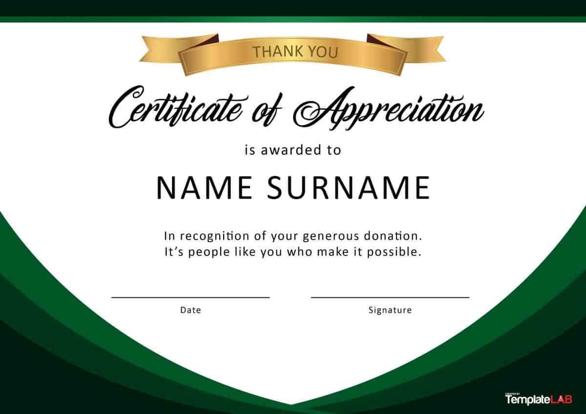 30 Free Certificate Of Appreciation Templates And Letters Regarding In Appreciation Certificate Templates