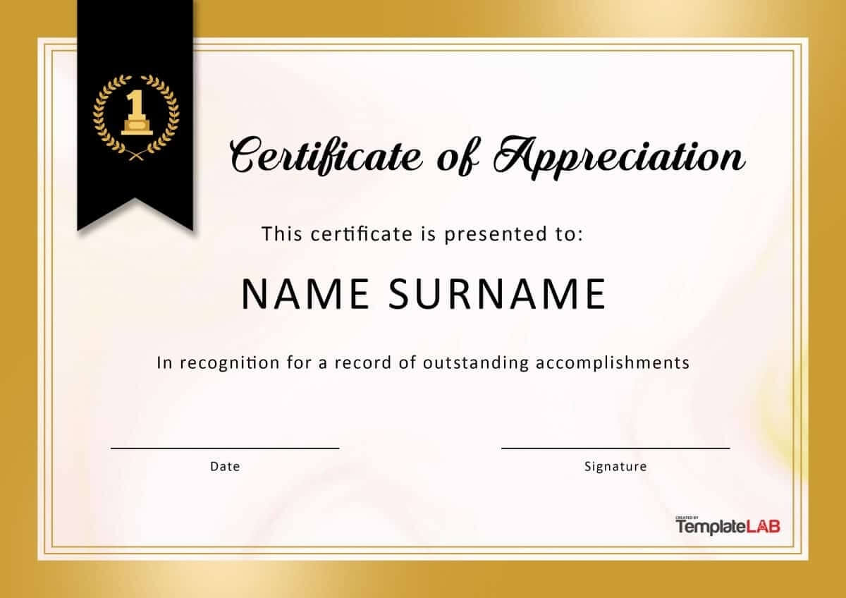 30 Free Certificate Of Appreciation Templates And Letters Throughout Employee Recognition Certificates Templates Free