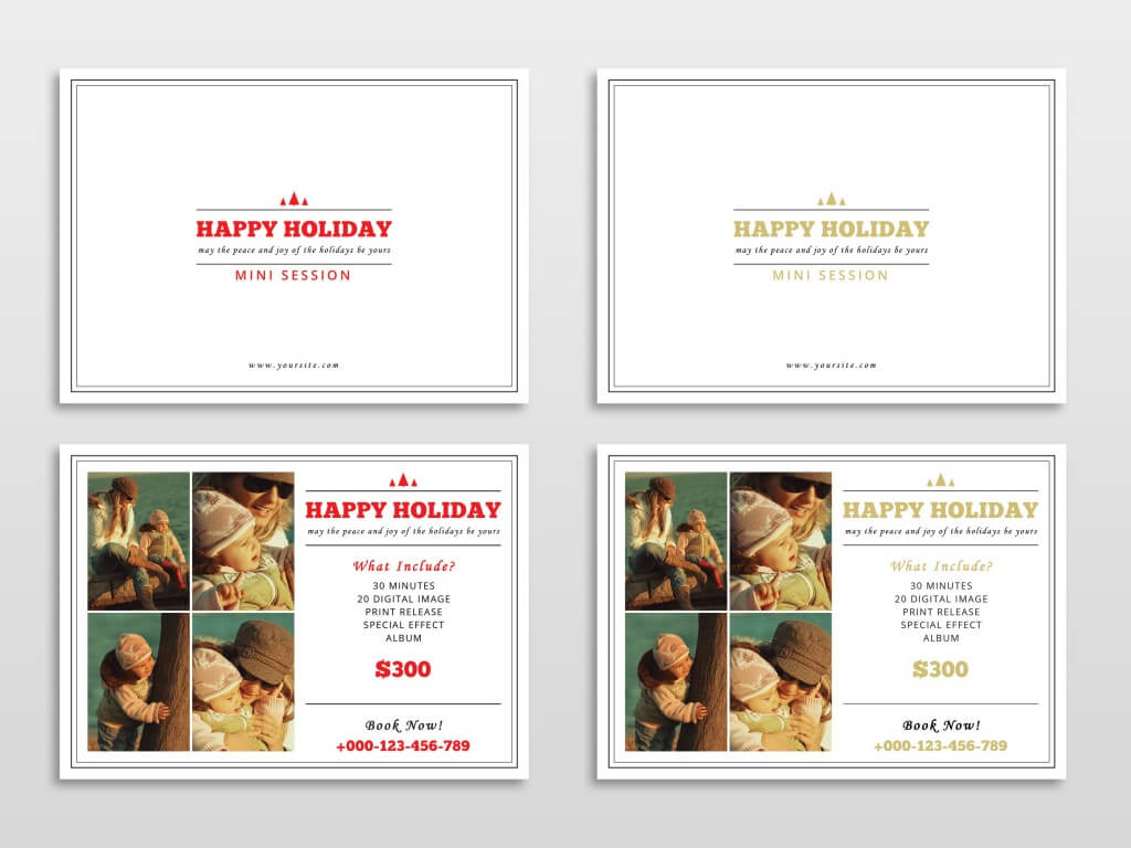 30 Holiday Card Templates For Photographers To Use This Year Inside Free Photoshop Christmas Card Templates For Photographers