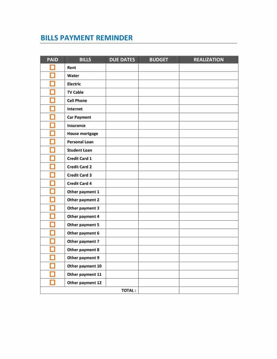 33 Great Payment Plan / Schedule Templates - Template Archive With Regard To Credit Card Payment Plan Template