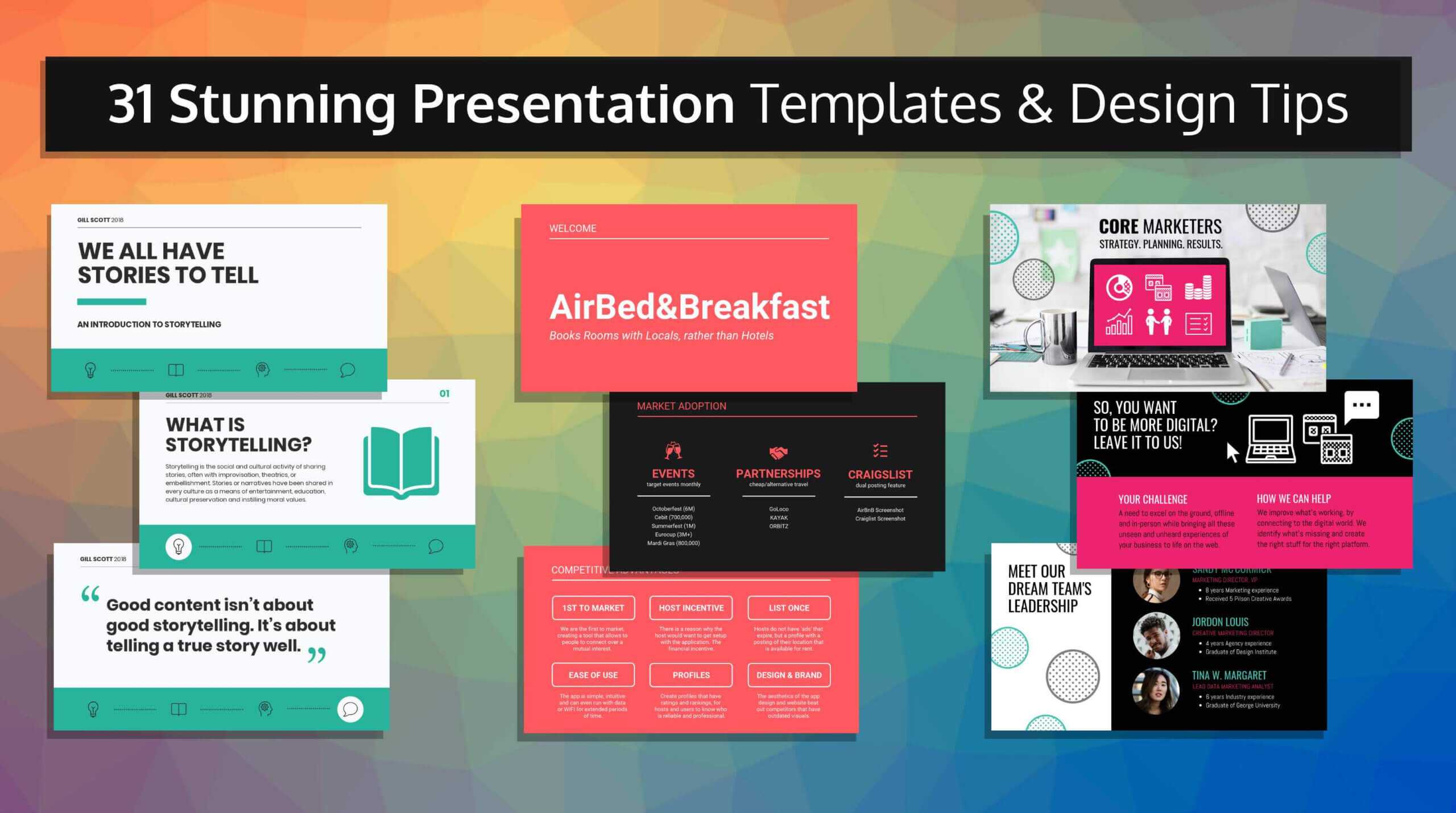 33 Stunning Presentation Templates And Design Tips Within Sample Templates For Powerpoint Presentation