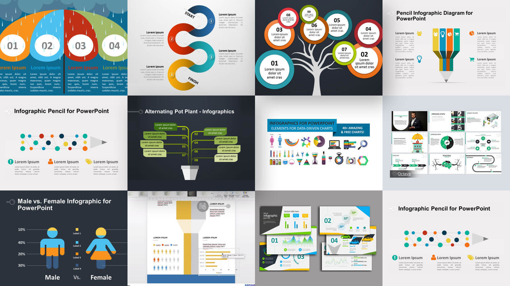 35+ Free Infographic Powerpoint Templates To Power Your Intended For Sample Templates For Powerpoint Presentation