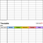 35 Printable Blank Weekly Class Schedule Template In With Usmc Meal Card Template